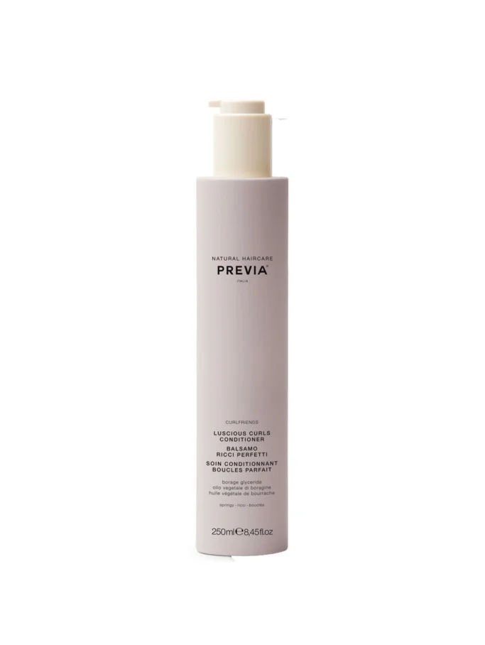 Previa Curlfriends Acondicionador es para hidratar profundamente el pelo rizado, limpiándolo suavemente para dejarlo vigoroso, elástico y libre de frizz.