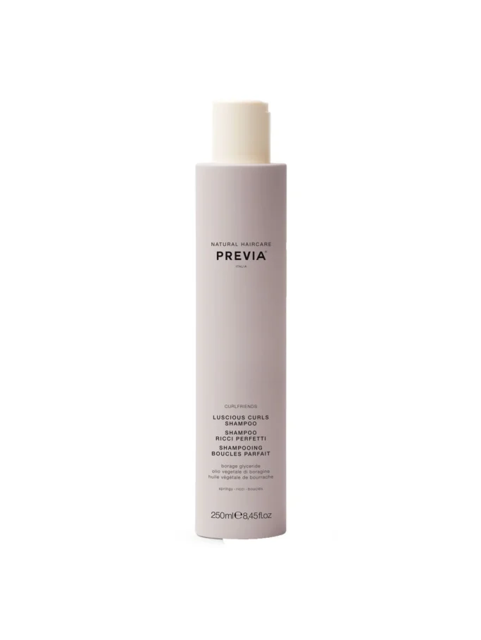 Previa Curlfriends Shampoo hidrata y limpia suavemente el pelo crespo u ondulado, aportando brillo, elasticidad y suavidad.