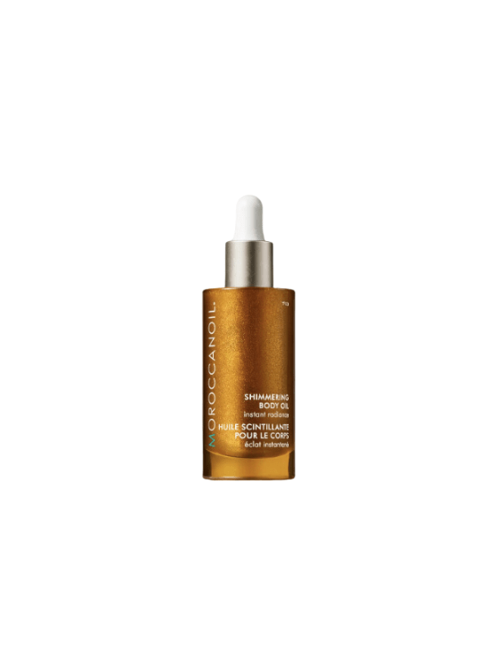 Moroccanoil shimmering body oil es un aceite corporal ideal para nutrir instantáneamente la piel con una mezcla profunda de aceite de argán, rico en antioxidantes y aceite de sésamo