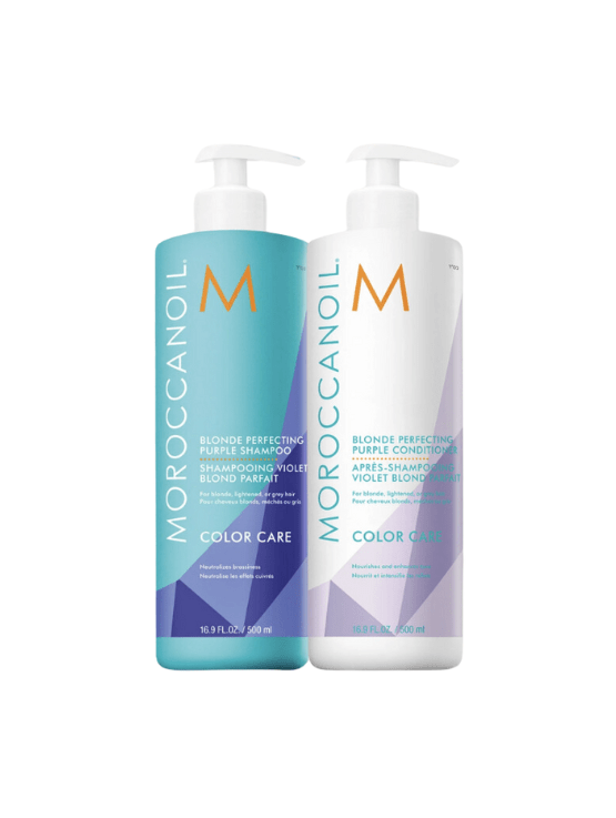 El Moroccanoil Kit Blonde es esencial para cualquier persona con cabello rubio que desee mantener un color radiante y libre de tonos indeseados.