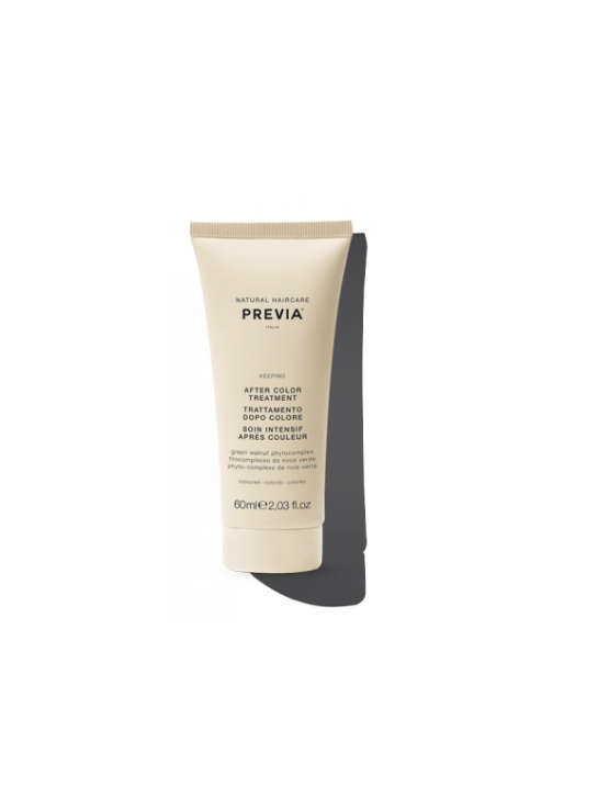 Previa tratamiento mini after color es ideal para cuidar el pelo después de procesos de color, aporta hidratación, protege y resalta el color.