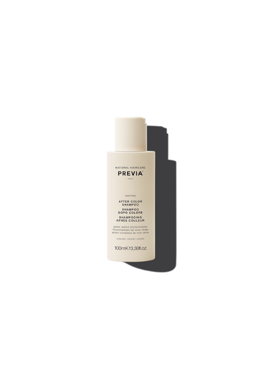 Previa After Color Shampoo Mini es ideal para proteger y prolongar la duración del color mientras hidrata y nutre el cabello, dejándolo suave y vibrante.