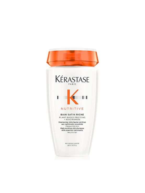 Kérastase Nutritive Satin Shampoo hidrata con ligereza, revitaliza y fortalece la fibra capilar, hidratación de inmediata, nutrición continua y brillo y suavidad.