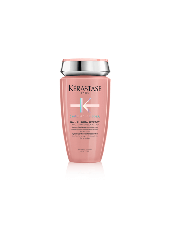 Kérastase Chroma Absolu Shampoo es suave e hidratante para cabello sensibilizado con color perfecto para cuidar la fibra capilar fina y media.