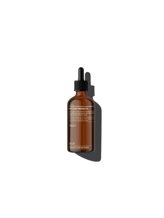 Previa Extralife Dry Scalp Massage Oil/resequedad es un aceite seco para masajes en el cuero cabelludo que hidrata, repara y calma.