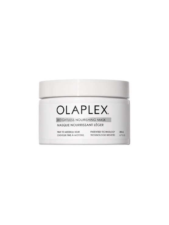 Olaplex Weightless Nourishing Mascarilla es ultraligera que sella la cutícula, hidrata hasta por 5 lavados y aporta volumen instantáneo sin apelmazar.