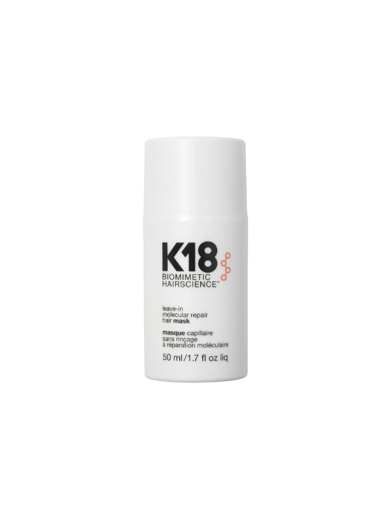 K18 Leave-In Molecular Repair Hair Mask es una mascarilla sin enjuague que repara el en solo 4 minutos. Restaura la fuerza, suavidad y elasticidad del pelo.