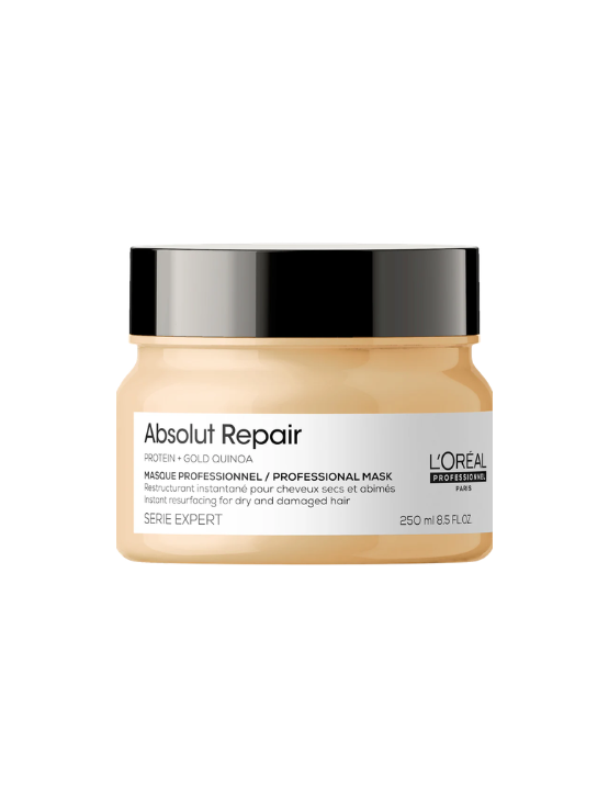 Loreal Professionnel Absolut Repair Mascarilla es un tratamiento intensivo diseñado para reparar profundamente el cabello maltratado, seco o dañado.