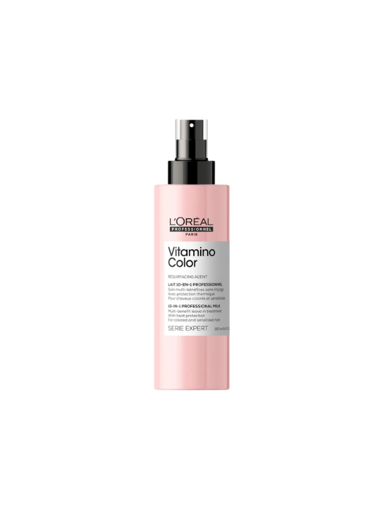Loreal Professionnel Vitamino Color Spray es un tratamiento sin enjuague diseñado para proteger, prolongar y resaltar el color.