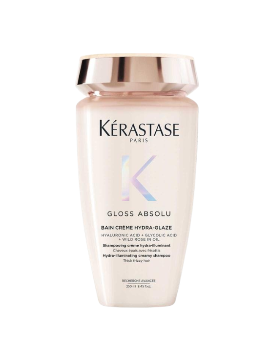 Descubre Kérastase Gloss Absolu Hydra-Glaze Shampoo es hidratante y limpia suavemente mientras aporta brillo intenso, suavidad y control del frizz.