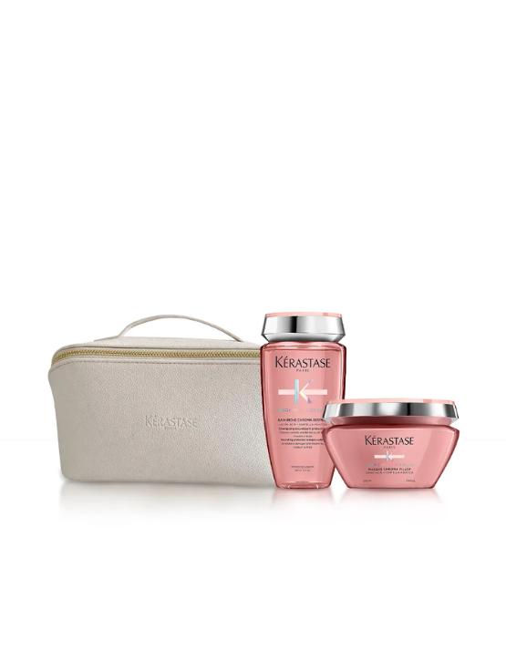 Kérastase Mom Kit Chroma Absolu es el kit perfecto para cuidar el color de tu pelo, mantenerlo sano, hidratado, con mucho brillo y suavidad.
