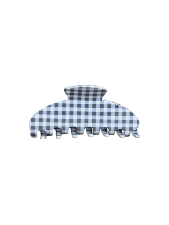 Hair clip blue squares